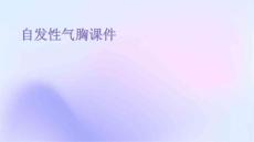 自发性气胸课件