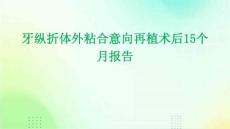 牙纵折体外粘合意向再植术后15个月报告