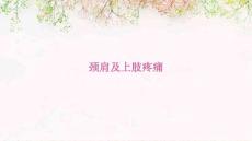 颈肩及上肢疼痛