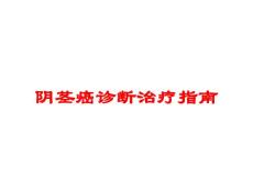 阴茎癌诊断治疗指南培训课件