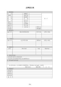 人力資源管理表格匯總