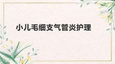 小儿毛细支气管炎护理