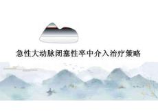 急性大动脉闭塞性卒中介入治疗策略2024课件