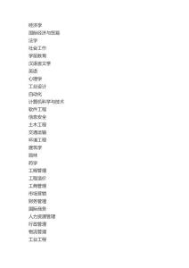 本科專業(yè)目錄