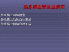 肠系膜血管缺血性疾病的诊治.ppt
