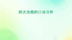 肺大泡疱的诊治课件