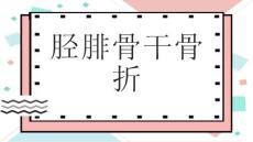 胫腓骨干骨折