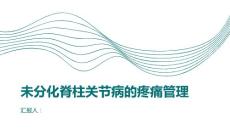 未分化脊柱关节病的疼痛管理