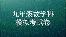 2024九年級(jí)數(shù)學(xué)科第一份模擬考試卷