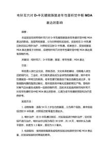 电针耳穴对D-半乳糖致豚鼠老年性聋听觉中枢MDA表达的影响