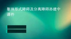 躯体形式障碍及分离障碍孙建中课件