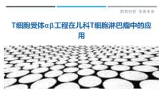 T细胞受体αβ工程在儿科T细胞淋巴瘤中的应用