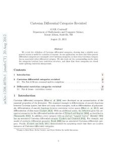 Cartesian differential categories revisited