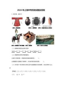 2024年上海中考历史试题及答案