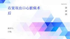 右室双出口心脏病术后