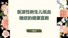 医源性新生儿低血糖症的健康宣教