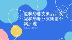冠状动脉支架后并发冠状动脉分支闭塞个案护理