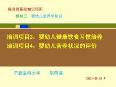 保育员基础知识培训（新版）：模块五 婴幼儿健康饮食习惯培养及营养状况评价