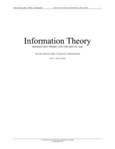 Shannon Information Theory