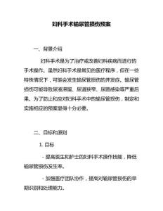 妇科手术输尿管损伤预案