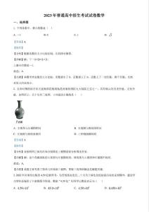 2023年中考數(shù)學(xué)試題集2（解析版）