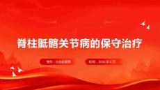 脊柱骶髂关节病的保守治疗