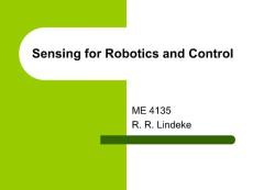【机器人系列】Sensing for Robotics and Control