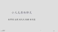 小儿支原体肺炎