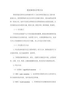 感觉障碍的护理评估