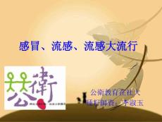 感冒流感流感大流行PPT培训课件