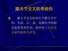 膝关节交叉韧带损伤
