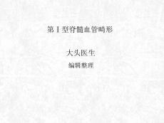 第Ⅰ型脊髓血管畸形课件
