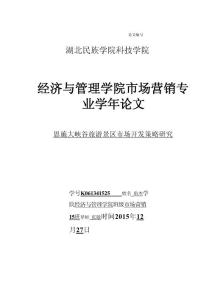 恩施大峽谷旅游景區(qū)市場(chǎng)開發(fā)研究