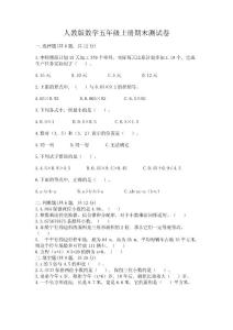 人教版數(shù)學(xué)五年級上冊期末測試卷及參考答案(精練)