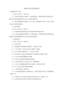 農電公司安全考核辦法