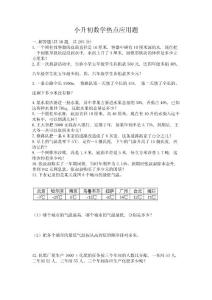 小升初數學熱點應用題附答案(能力提升)