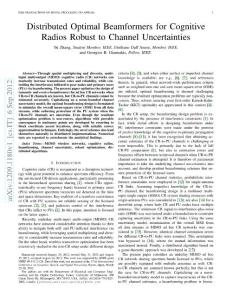 Distributed Optimal Beamformers for Cognitive Radios Robust to Channel Uncertainties