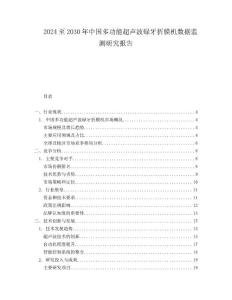 2024至2030年中国多功能超声波碌牙折膜机数据监测研究报告