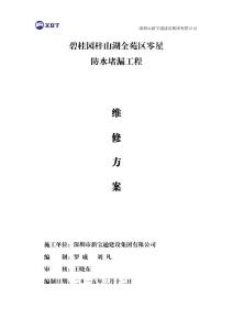 碧桂園梓山湖全苑區(qū)防水堵漏工程維修方案（13P）