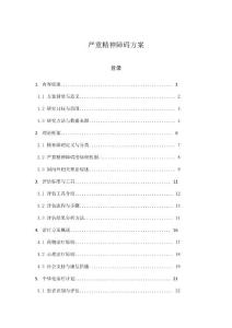 严重精神障碍方案