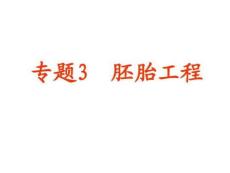 專題3 胚胎工程