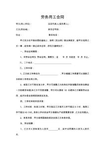 19勞務(wù)用工合同通用