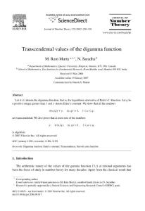 10.1.1.225.8874 Transcendental values of the digamma function (2006)