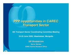 PPP-Opportunities-in-Transport Sector 【报告】欧洲发展银行