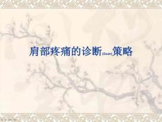 肩部疼痛的诊断与治疗教学课件ppt