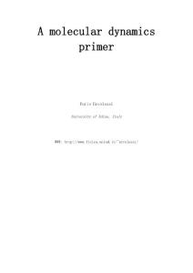 A molecular dynamics primer