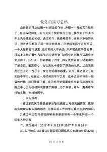 業務員實習總結