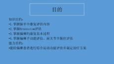 偏瘫功能评定