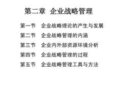 第二章  企業戰略管理