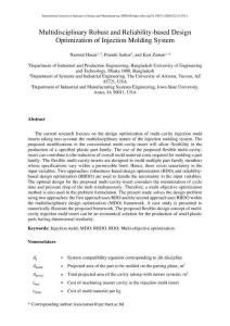 Multidisciplinary robust and reliability-based design optimization of injection molding system